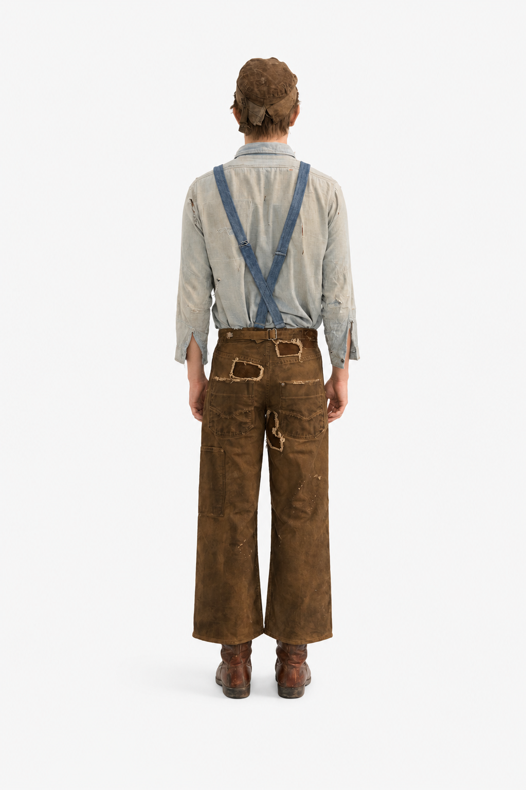 Faded Denim Suspenders